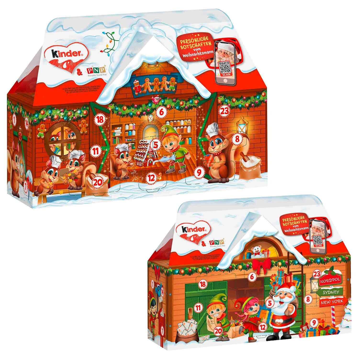 10x Ferrero | Kinder | 3D Huis | Adventskalender | Kerst | 2340g