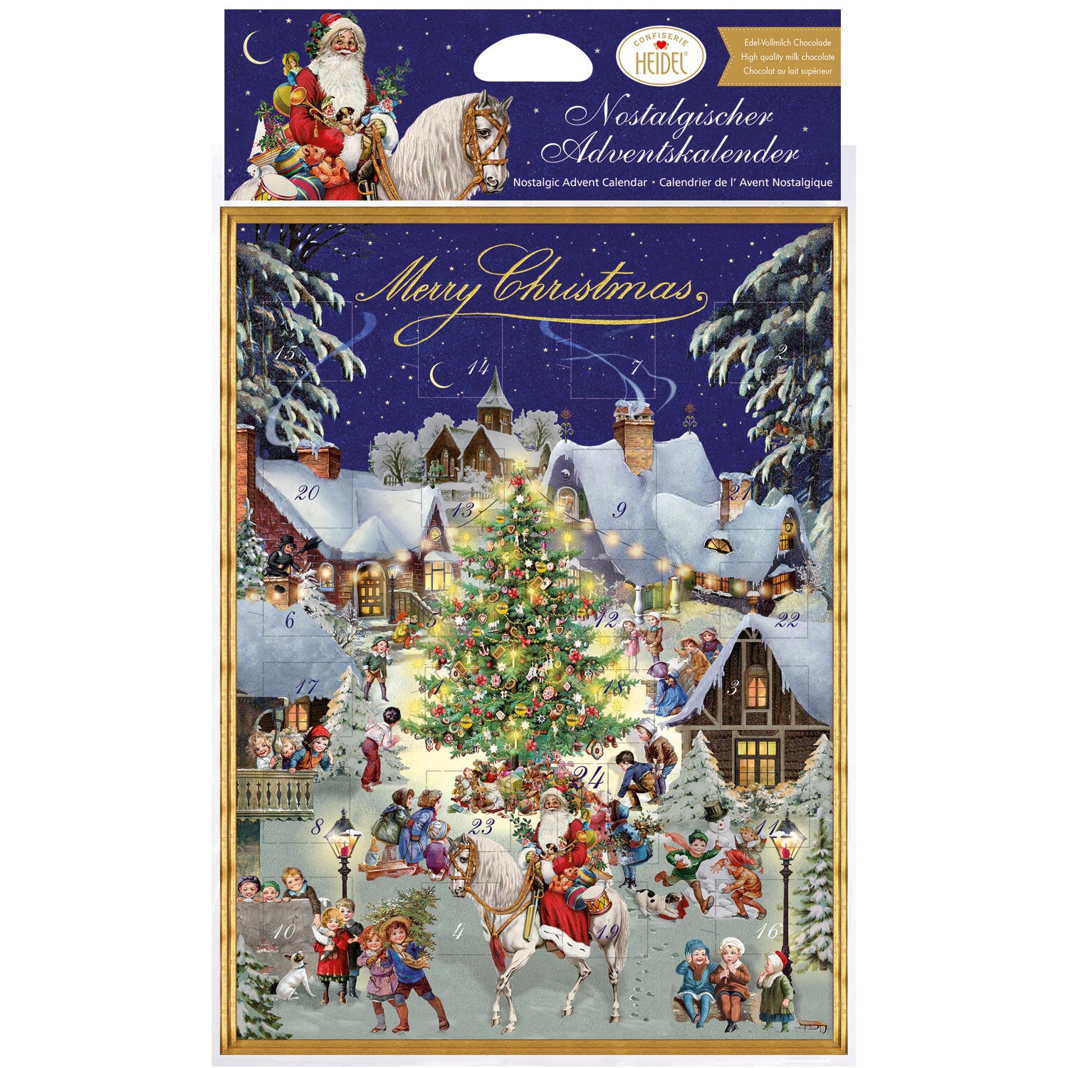 Heidel | Nostalgische adventskalender | Kerst | Melkchocolade | 75g