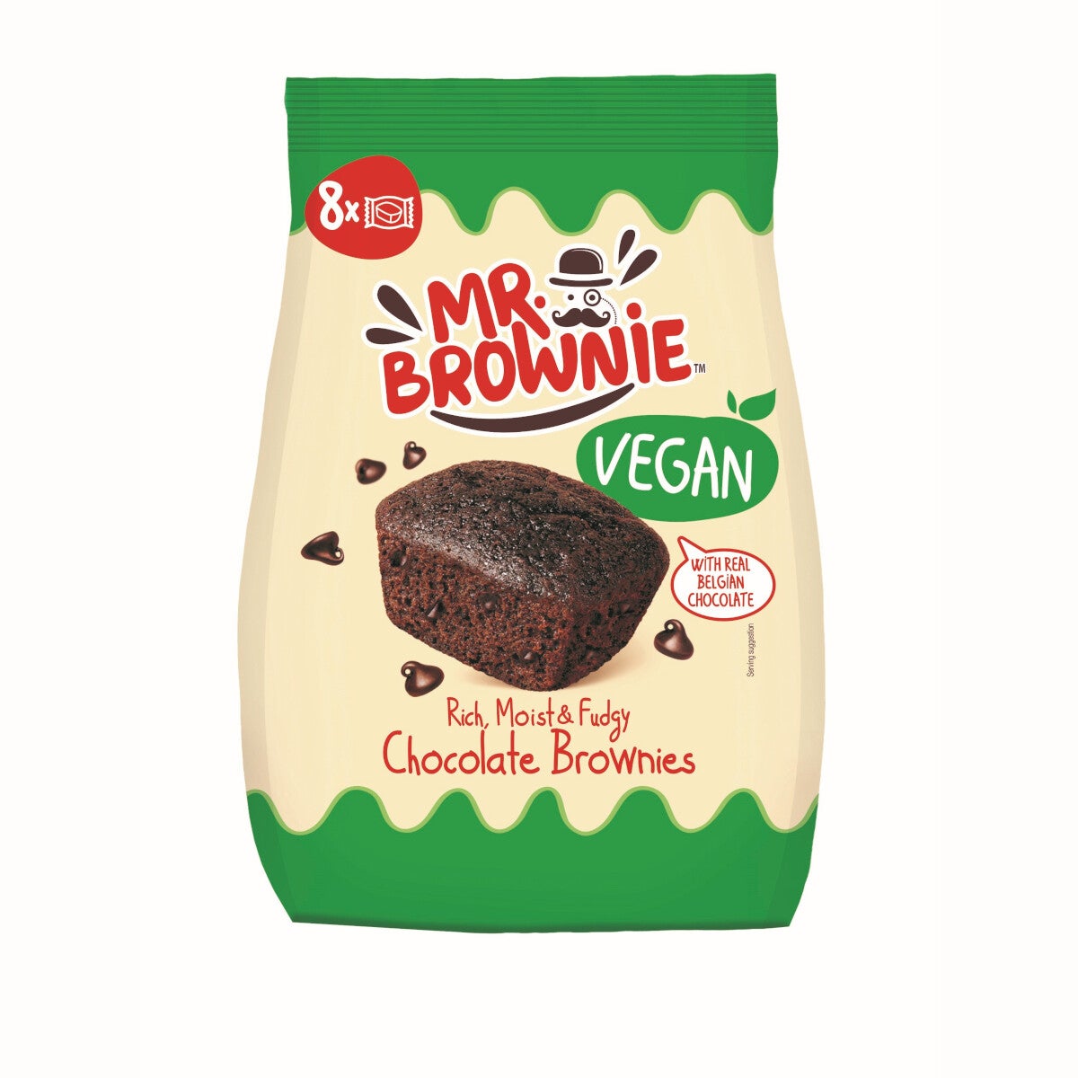 Mr. Brownie | Chocolade Brownies | Vegan | 8x25g | 200g