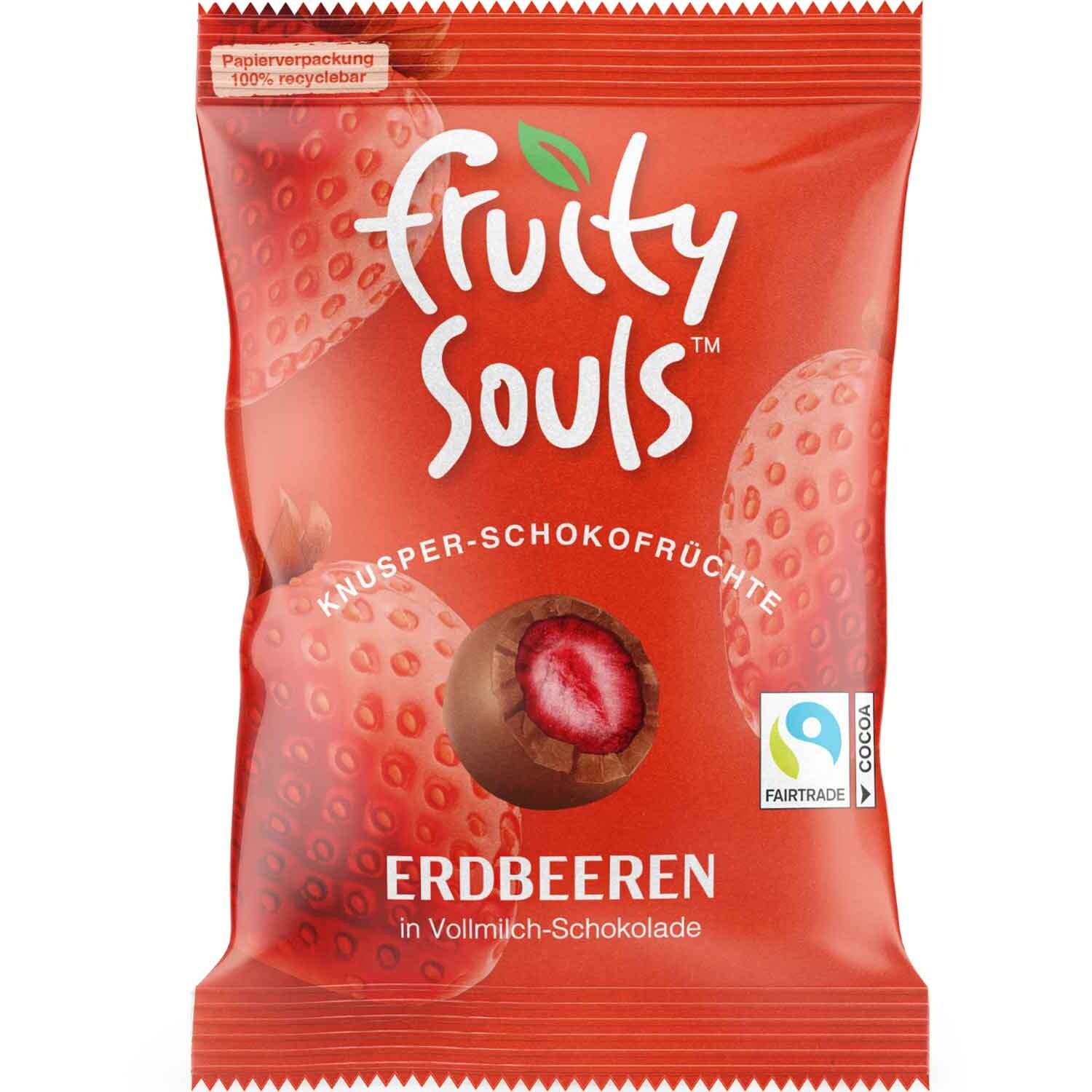 FruitySouls | Chocoladevruchten | Aardbeien | Melkchocolade | 80g