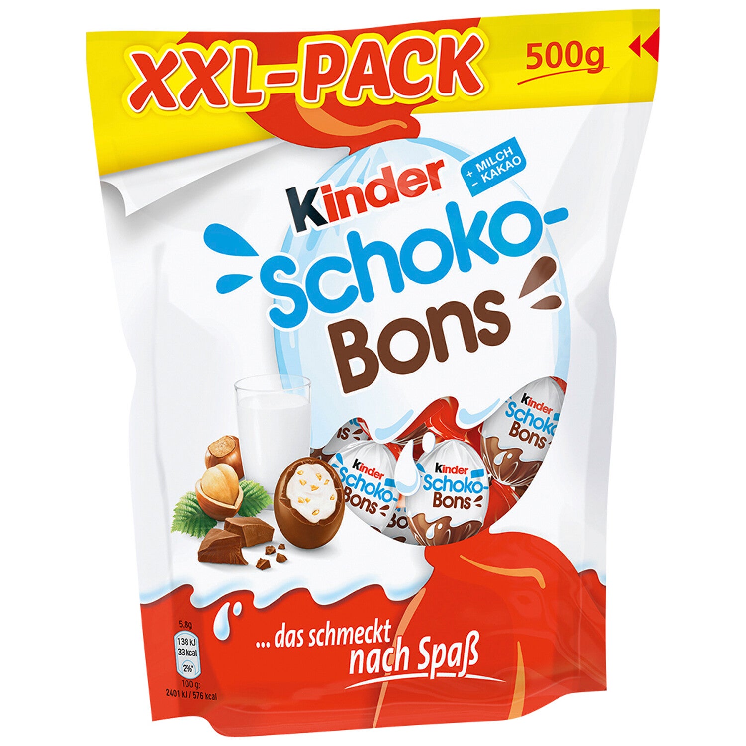 kinder | Schoko-Bons | Melkchocolade | Hazelnoten | XXL Pack | 500g