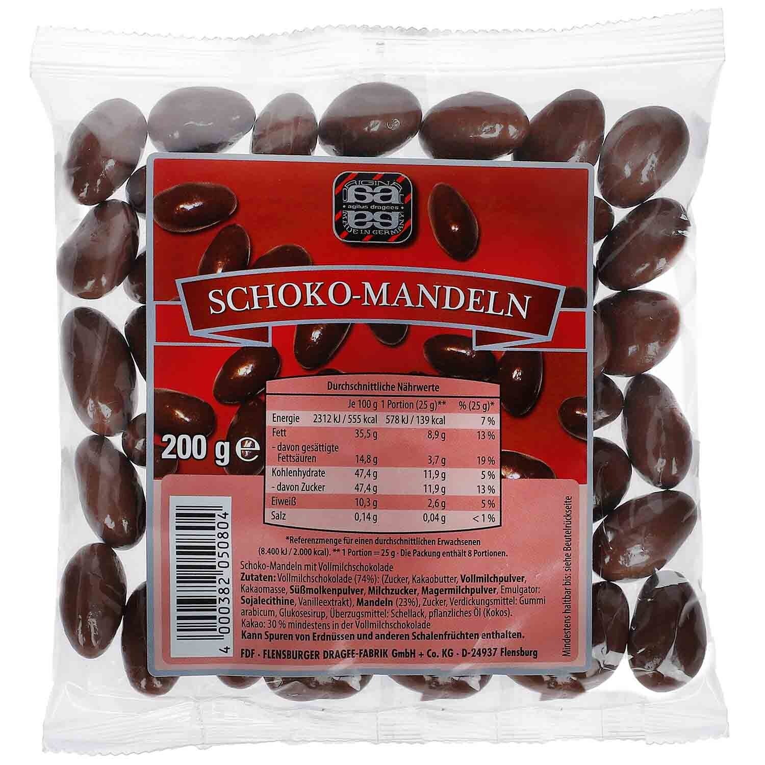 agilus | Schoko-Mandeln | Amandelen | Melkchocolade | 200g