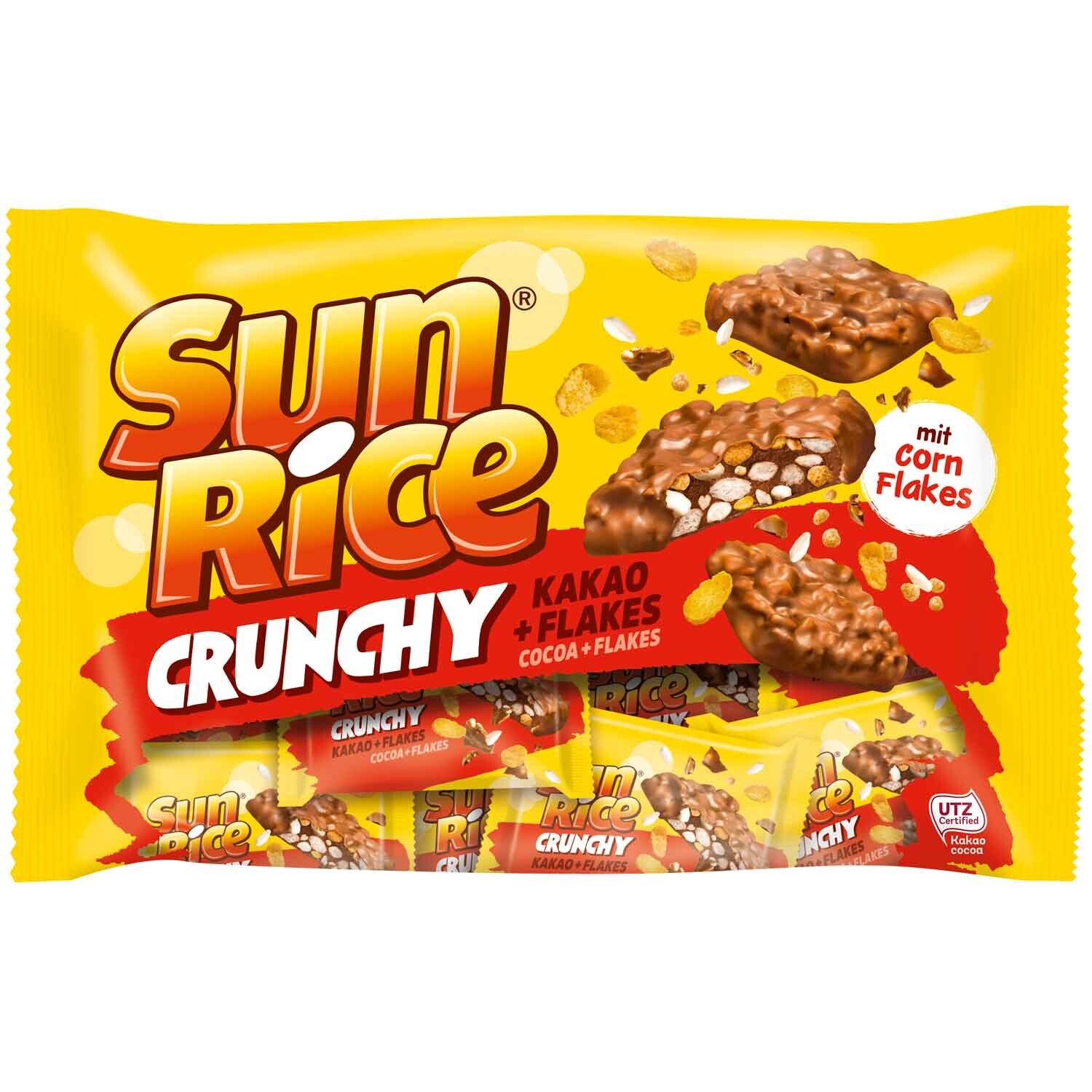 Sun Rice | Crunchy | Mini | Gepofte rijst | Melkchocolade | 208g