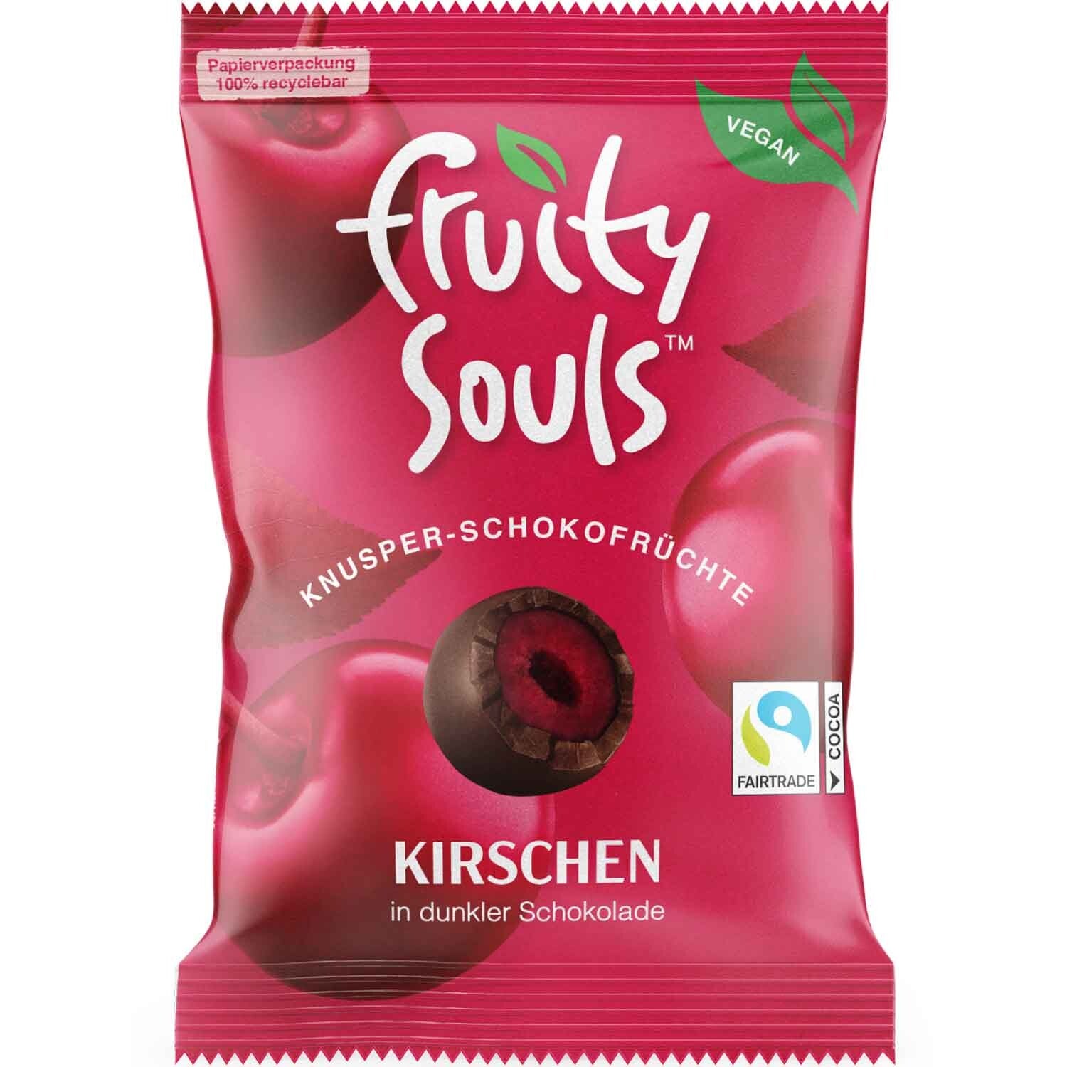 FruitySouls | Chocoladevruchten | Kersen | Vegan | 80g
