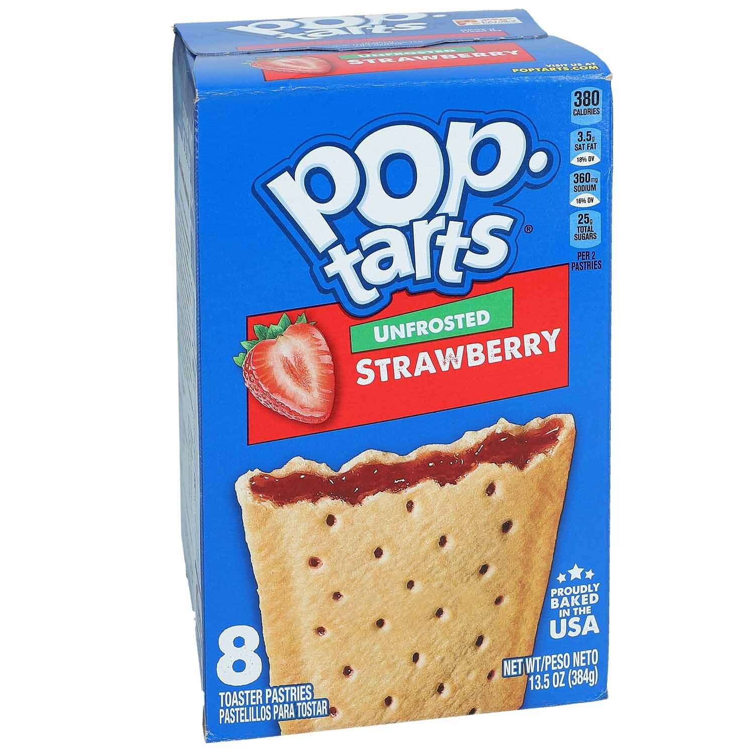 Kellogg's | Pop-Tarts Strawberry Unfrosted | 8 st | 384g