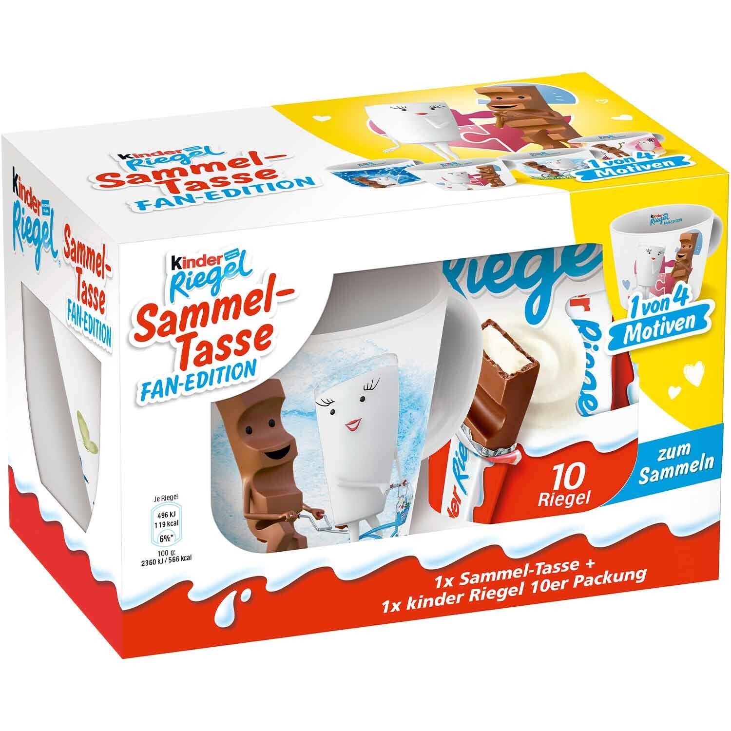 Kinder | Melkchocolade repen | 10 stuks | incl verzamelbeker | 210g