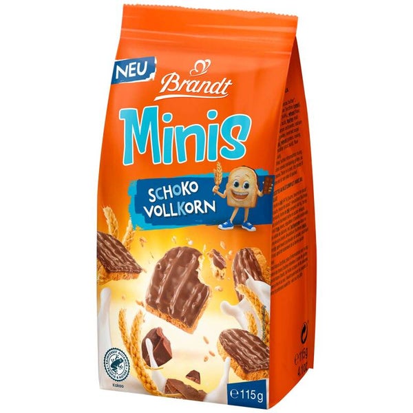 Brandt | Minis Chocolade Volkoren beschuit | 115g