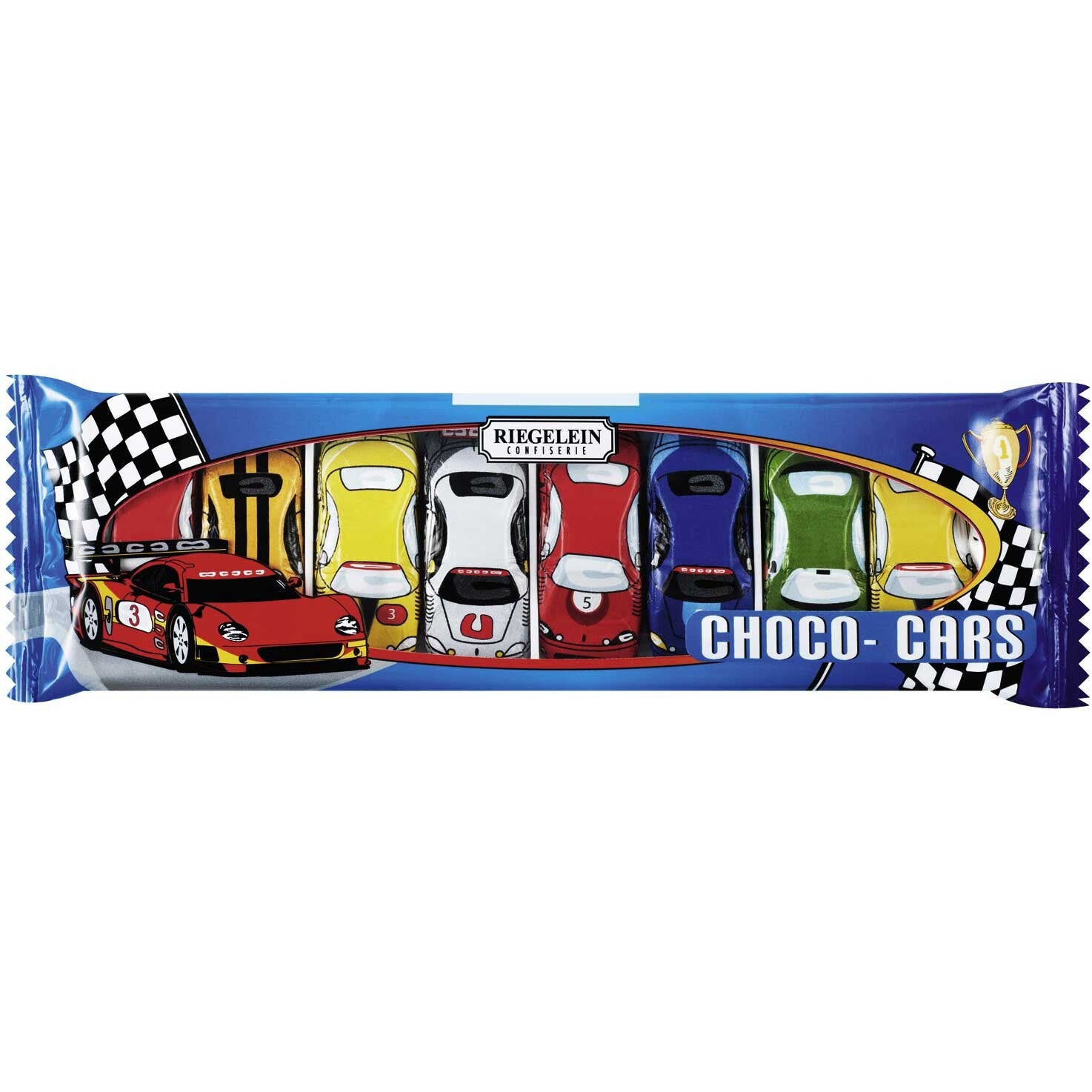 Riegelein | Choco-Cars |  Melkchocolade | 8 st | 88g