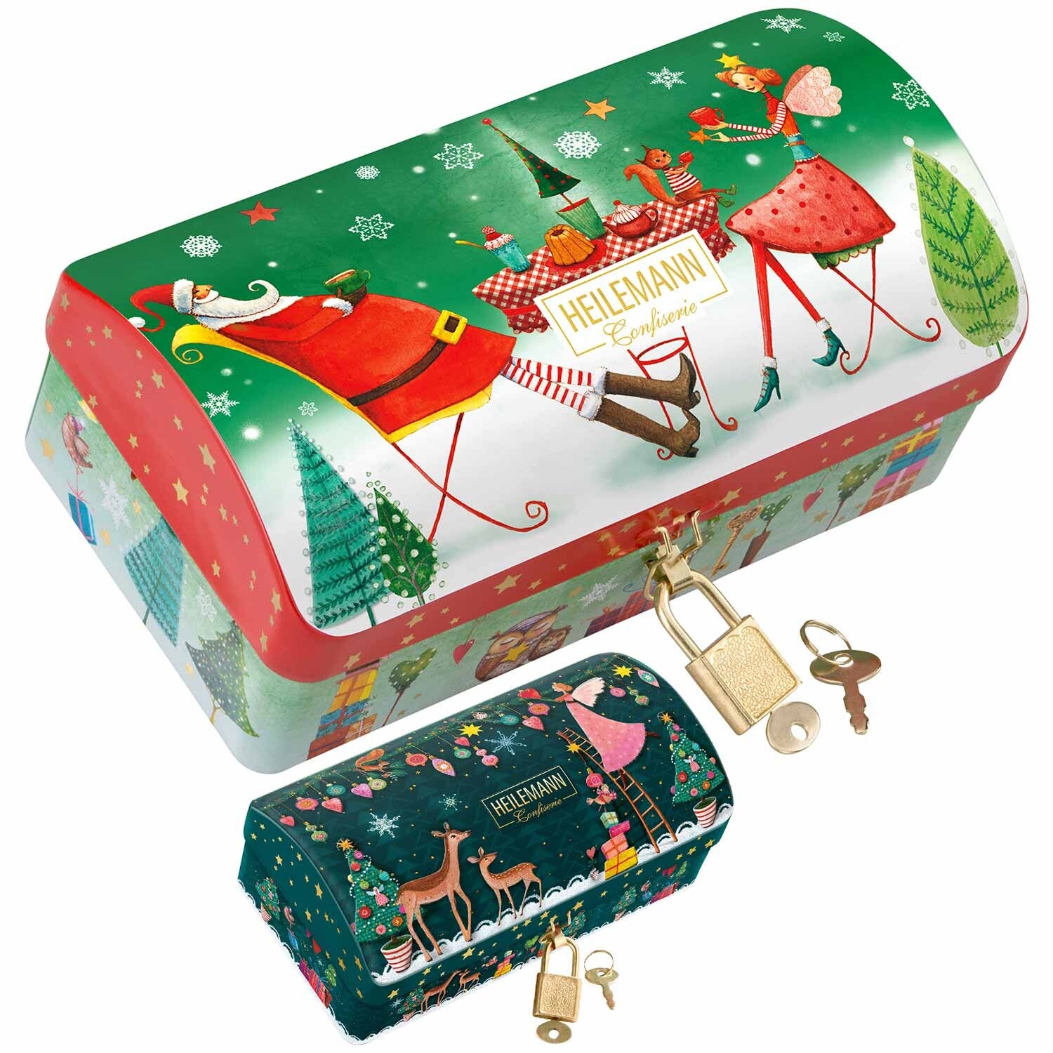 Heilemann Confiserie | Kerstschatkist | Melkchocolade | 12 st | 220g