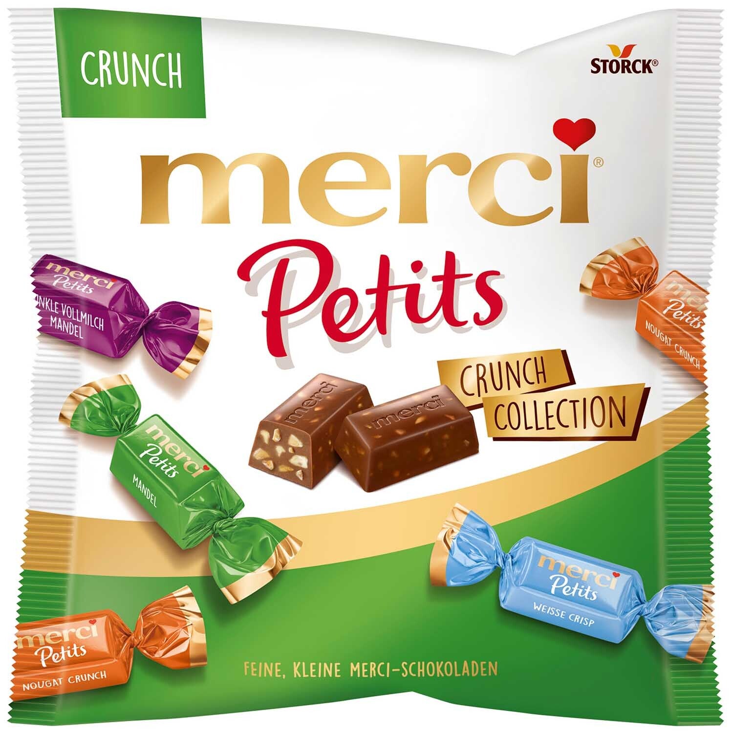 Merci Petits Crunch Collectie | 125g | 4x assorti