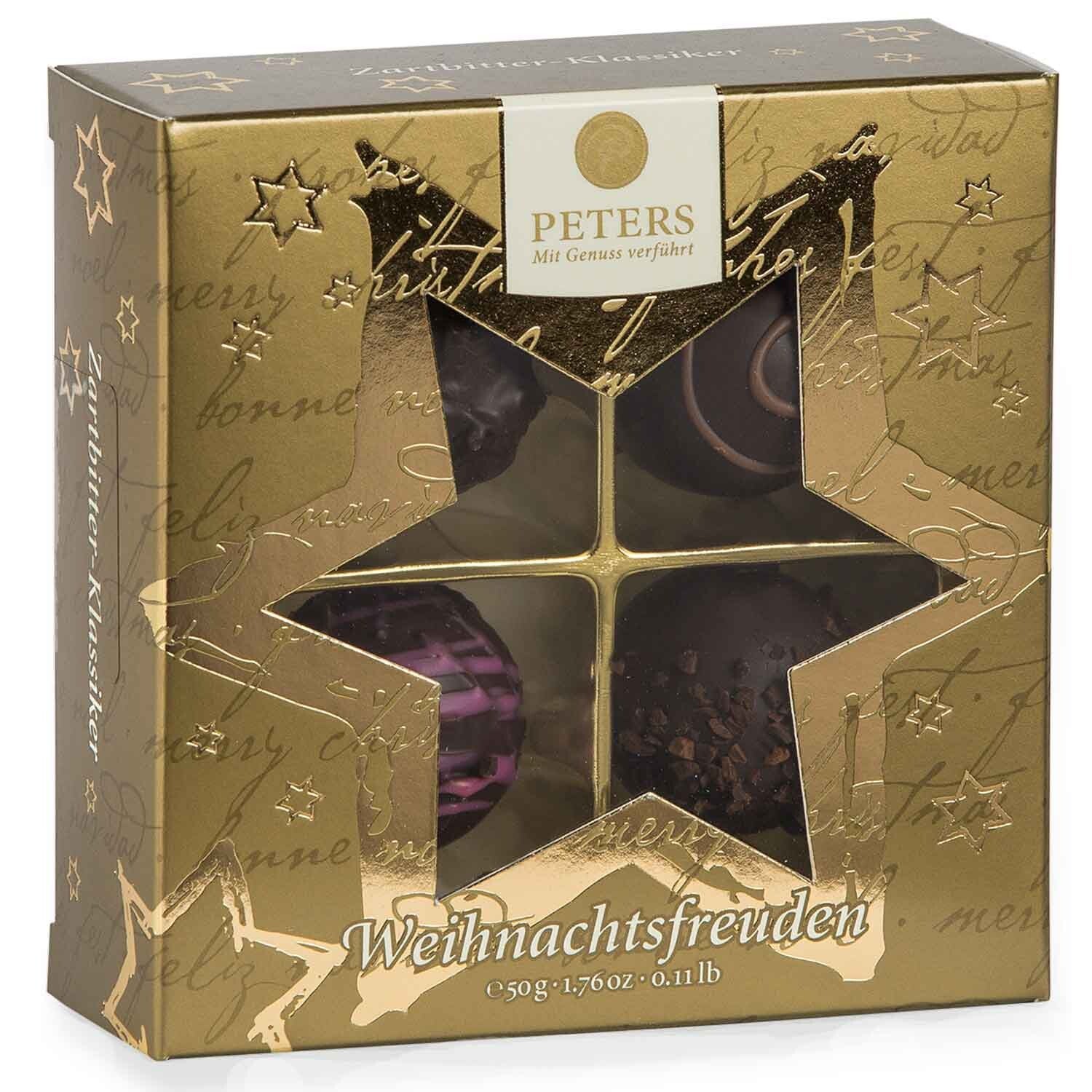 Peters | Kerst | pralinecreaties | Pure chocolade | 50g