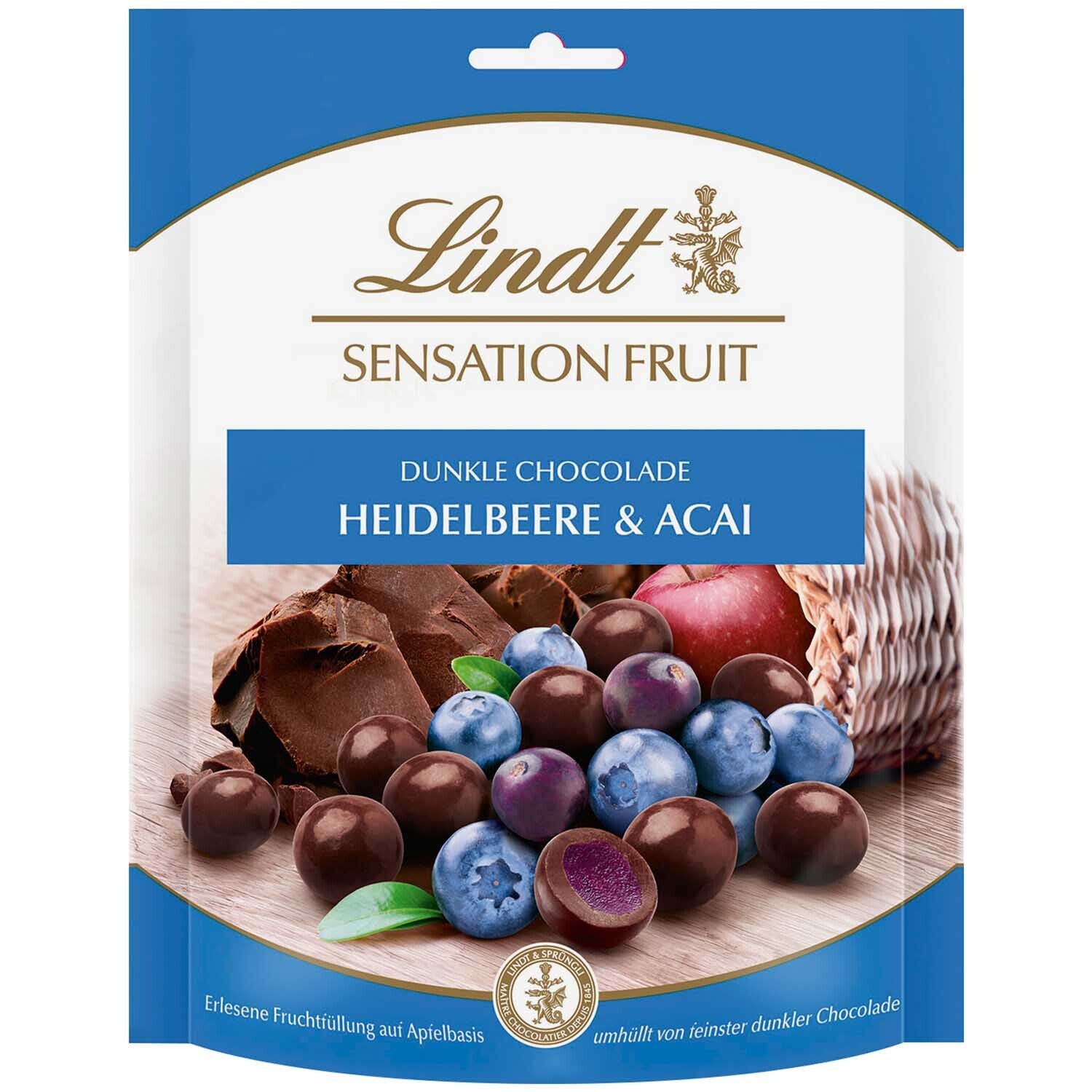 Lindt | Sensation | Fruit Bosbes & Acai | Puur | 150g