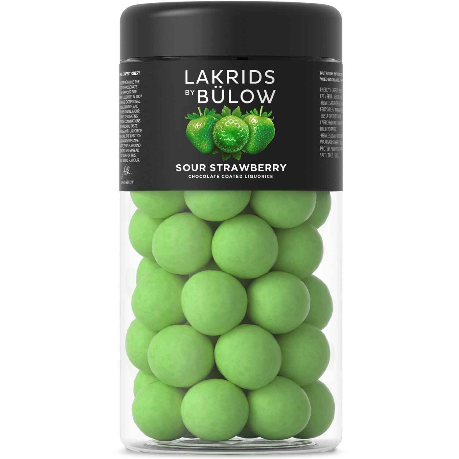 Lakrids by Bülow | Sour Strawberry | Witte chocolade | Drop | 295g