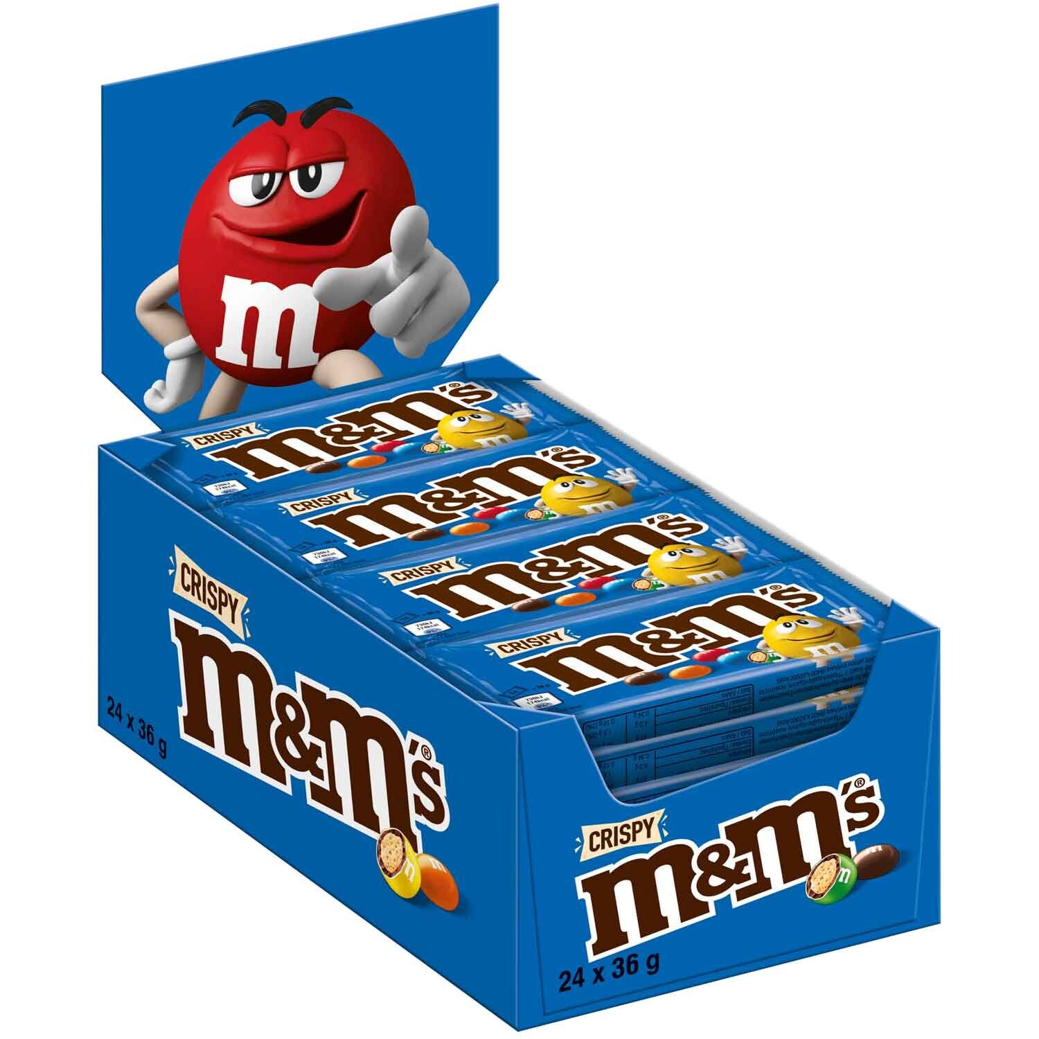 M&M'S | Crispy | 24x blauwe zakjes á 36g |  864g