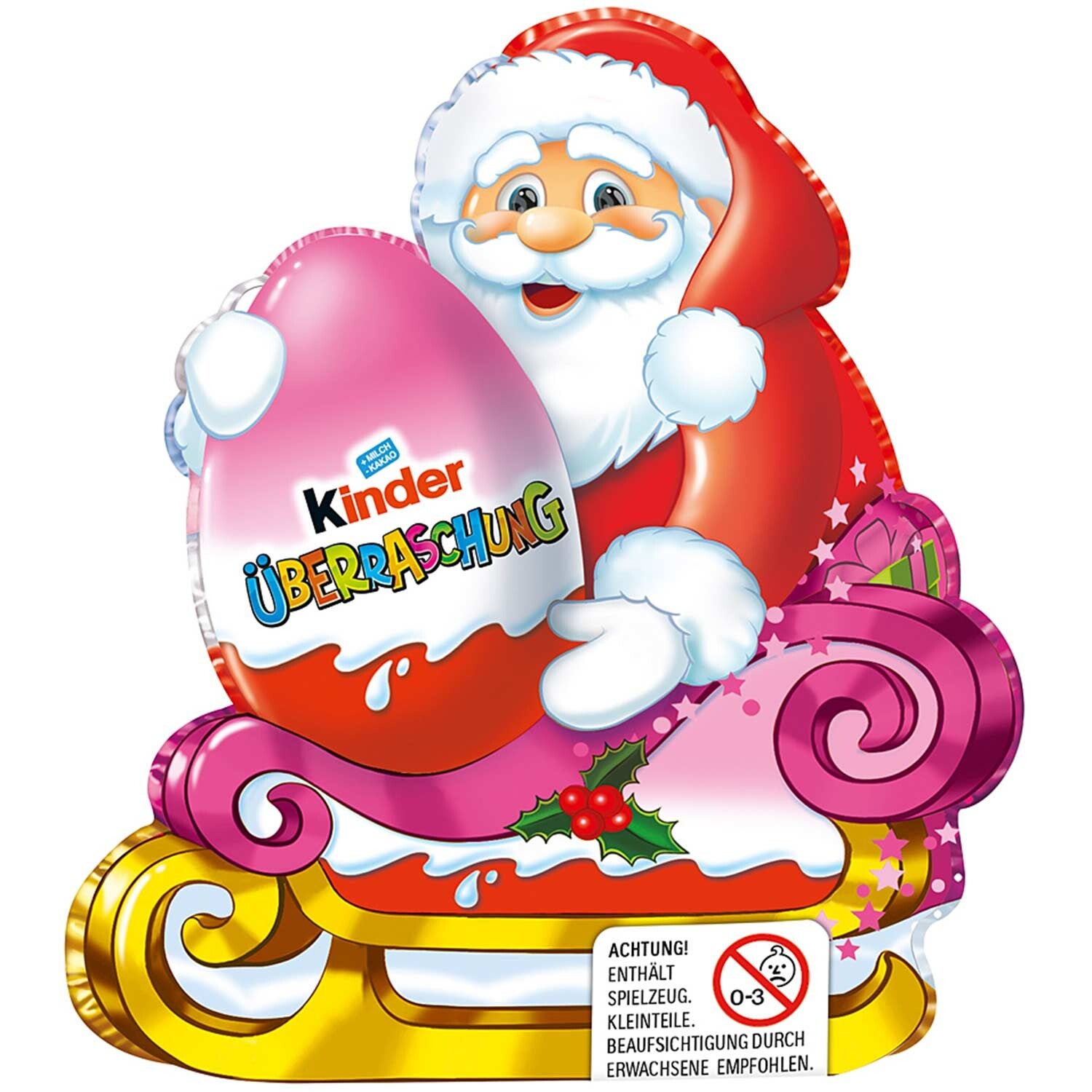 Ferrero | Kinder | Kerstman met verrassing | Roze | Melkchocolade | 75g
