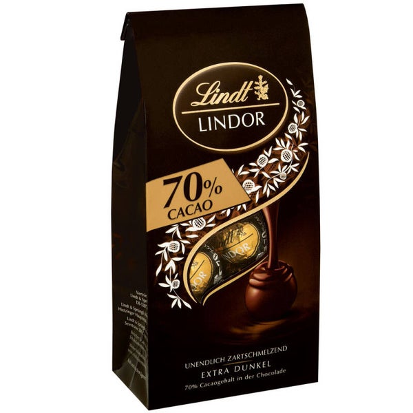 Lindt Lindor balletjes 70% cacao pure chocolade 136g