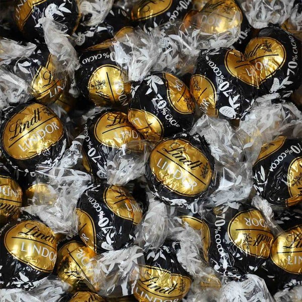 Lindt Lindor pure chocolade bolletjes 70% cacao 3kg