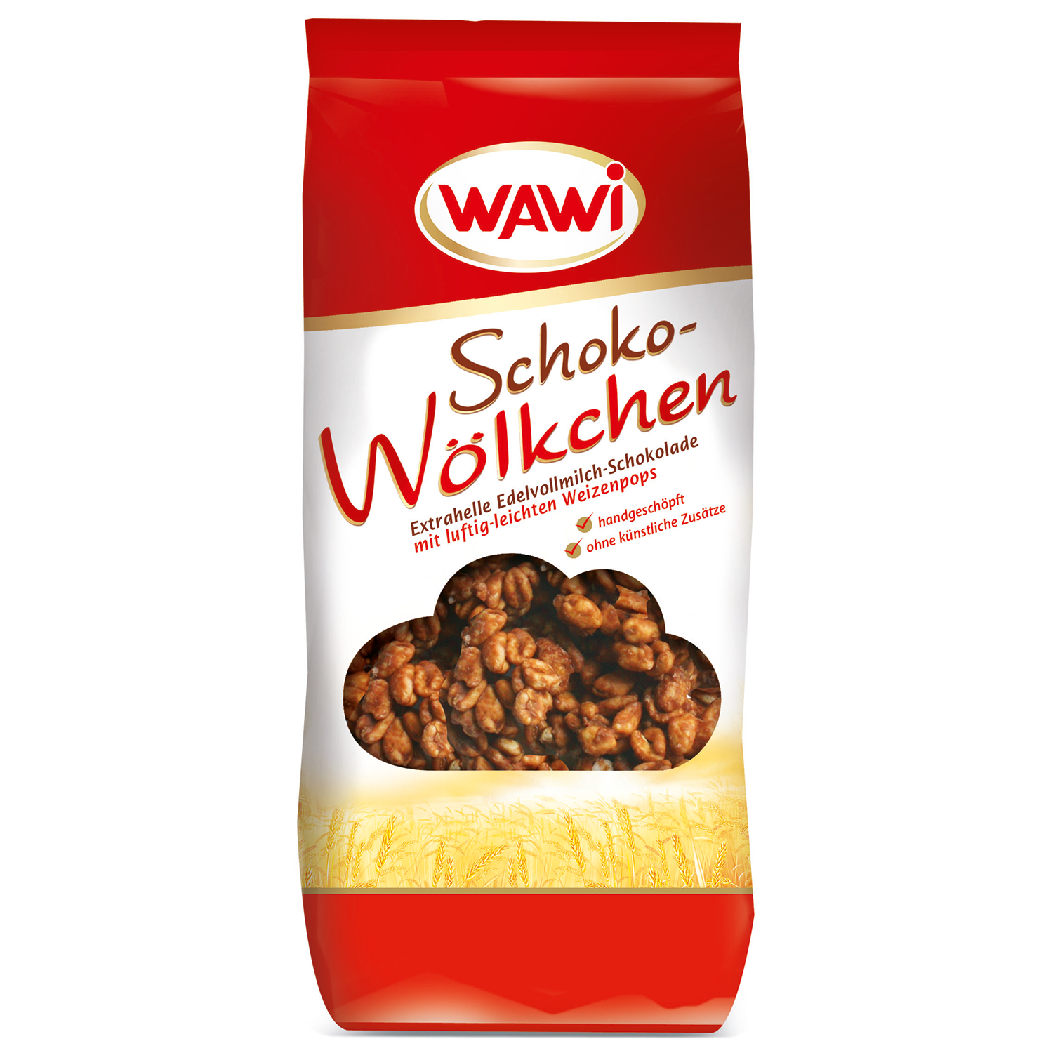 Wawi | Chocoladewolken | Gepofte tarwe | Melkchocolade | 250g