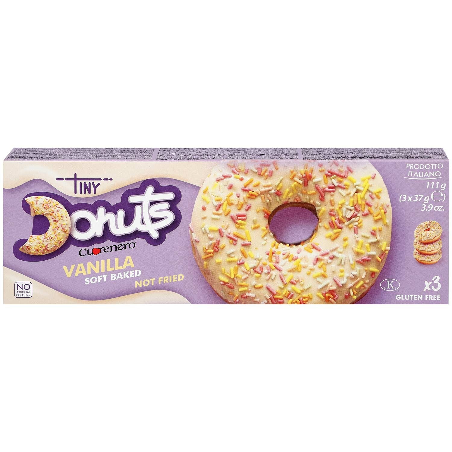 Cuorenero | Glutenvrij | Donuts Vanille | 3x37g | 111g