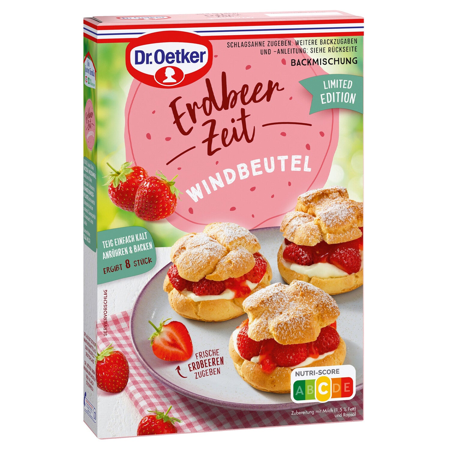 dr. Oetker | Bakmix | Aardbeien roomsoesjes | 170g