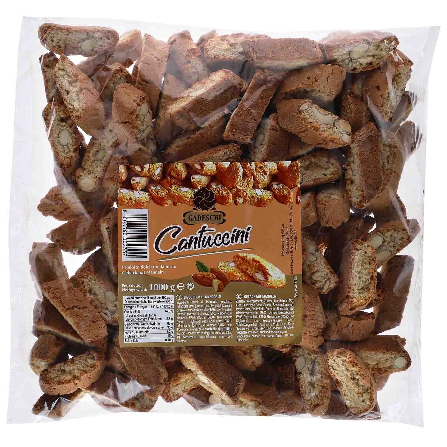 Gadeschi | Cantuccini | 1kg | Italiaanse amandelgebakjes | 1000g