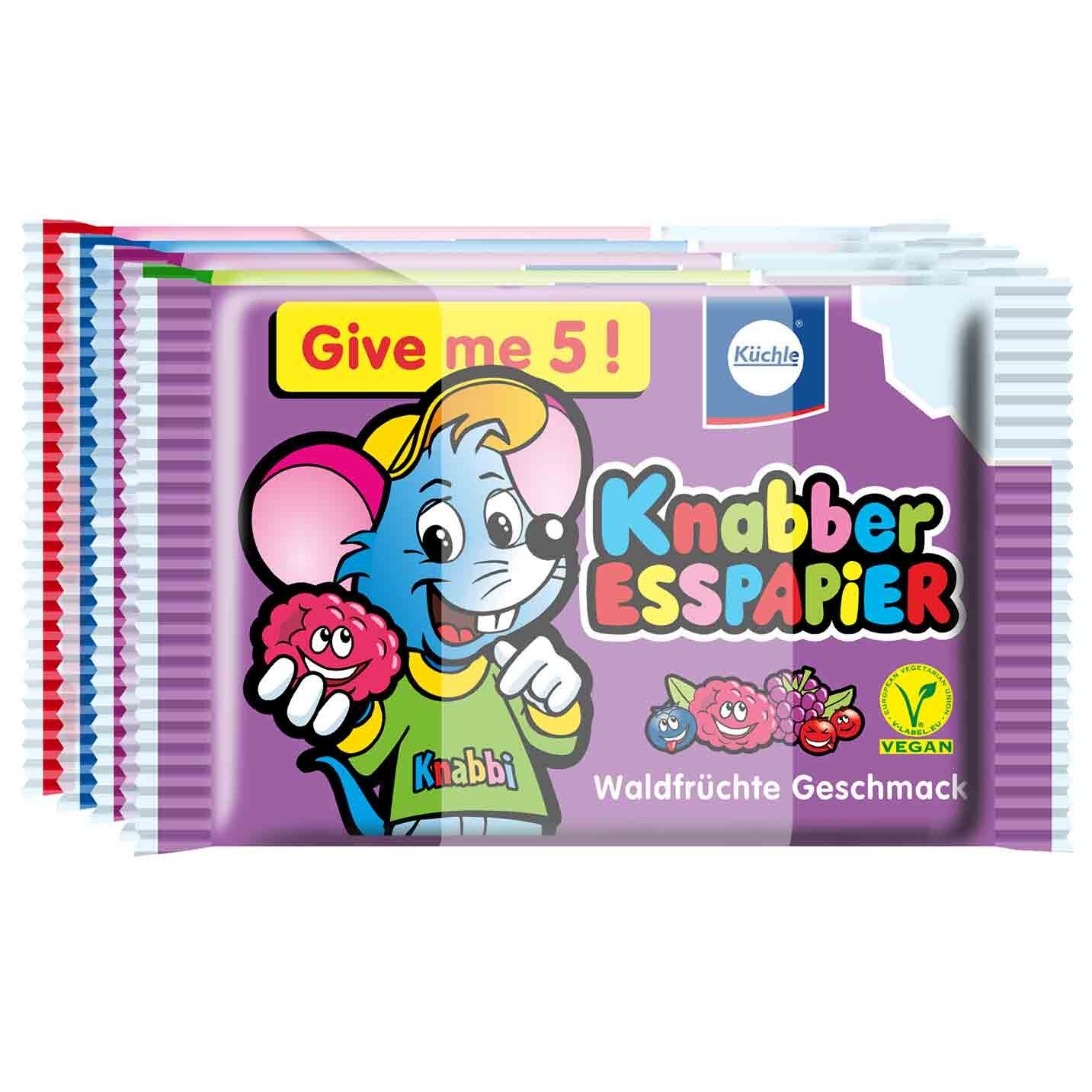 Küchle | knabbelpapier met fruitsmaak | 5x25g | 125g