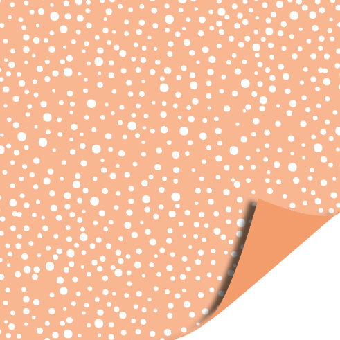 Inpakpapier Confetti feest peach
