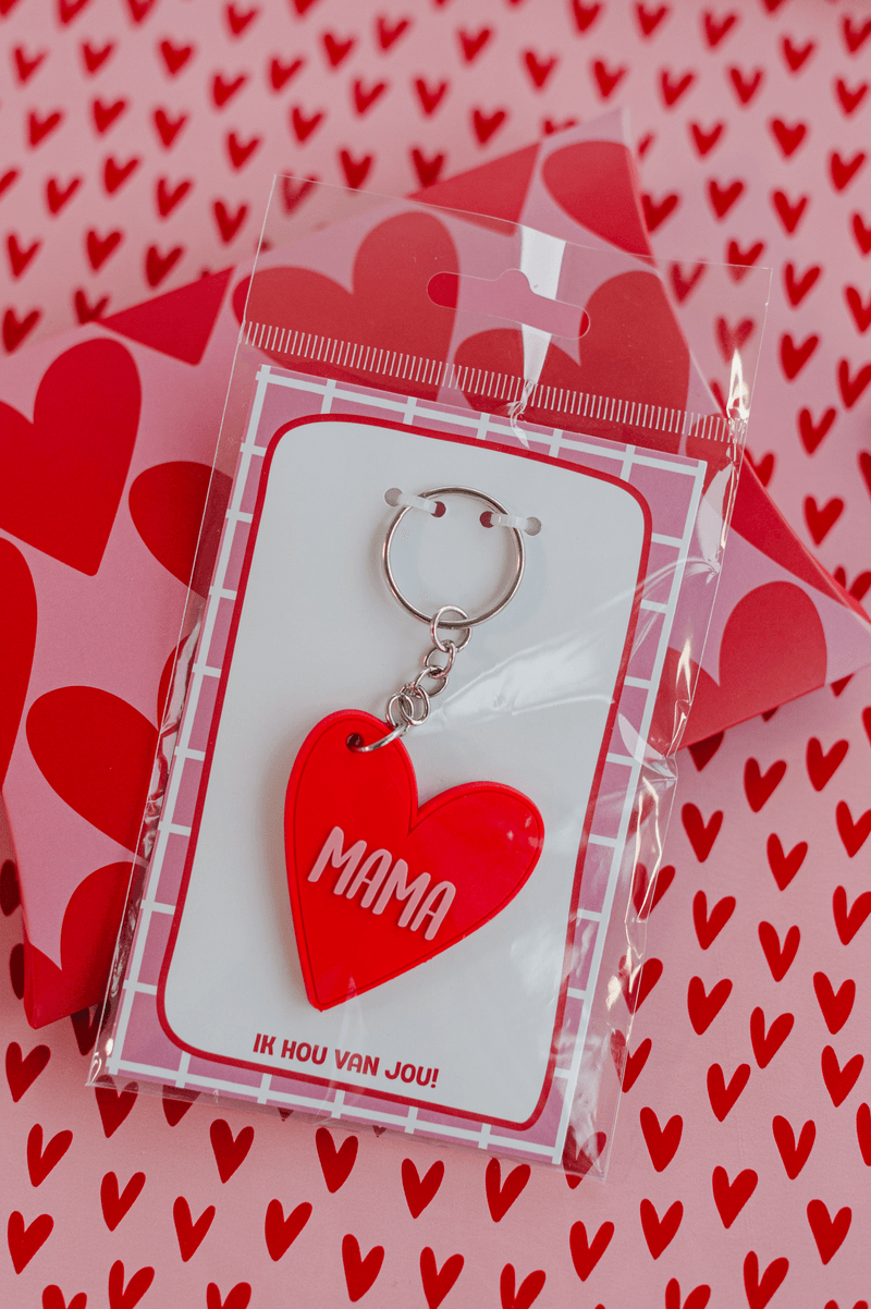 Sleutelhanger hartje mama