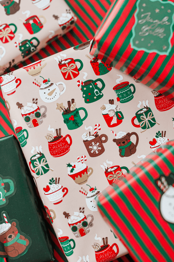 Inpakpapier-christmas mugs