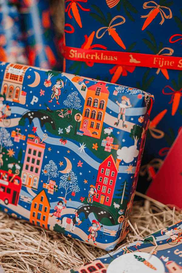 Inpakpapier-Sint is in town