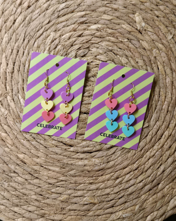 Oorbel goud met hartjes