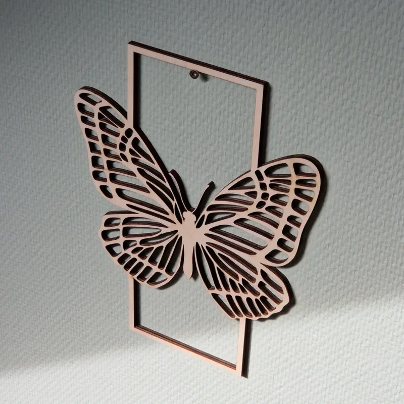 Vlinder met rechthoek