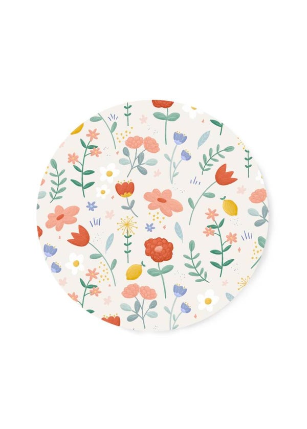 Sluitsticker Flowers all over/10 stuks