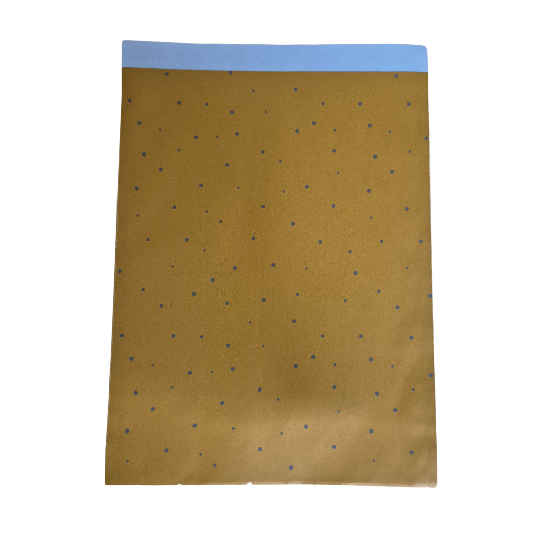 Cadeauzakje okergeel met stippen |XL