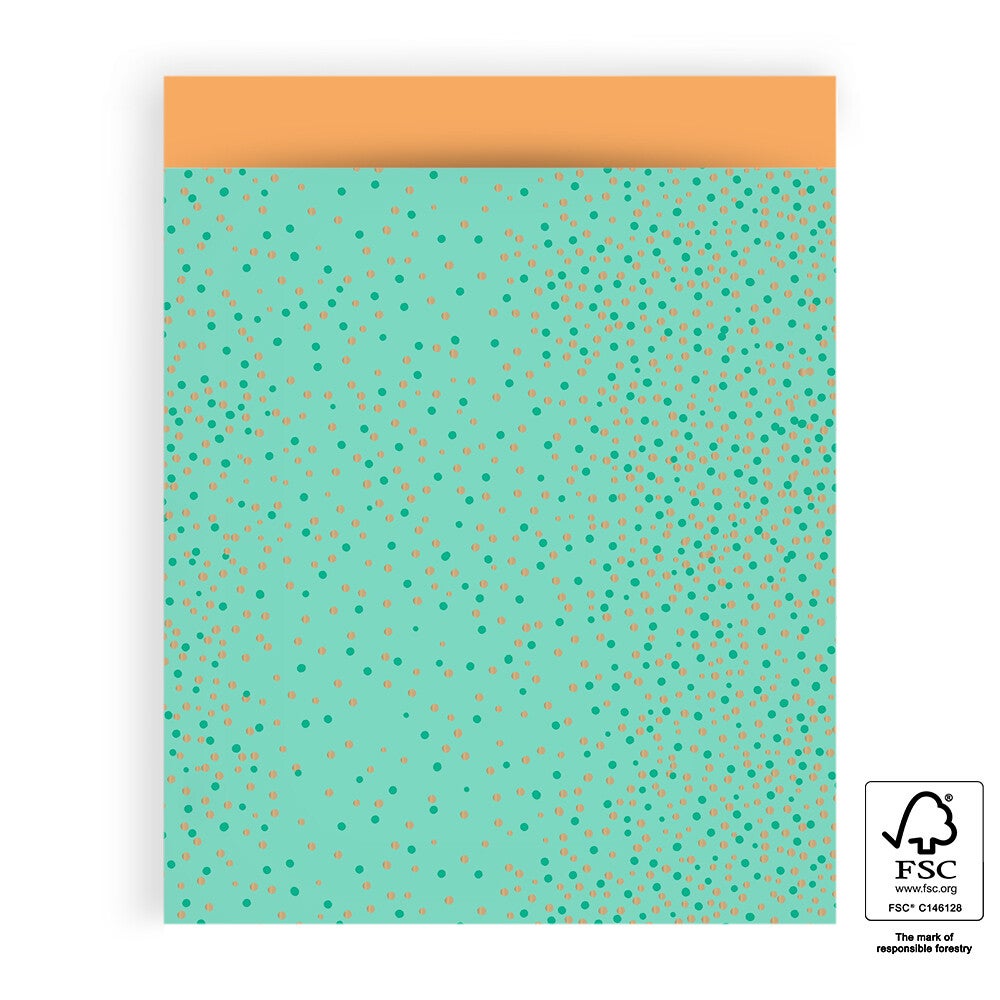 Cadeauzakje groen met stippen |XL