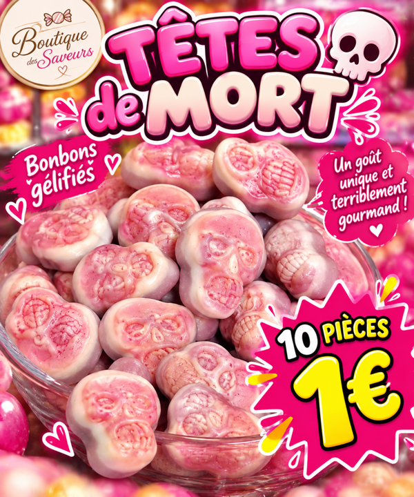 Bonbons gélifiée tête de mort