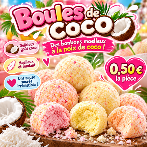 🥥 Boules de Coco – Une douceur moelleuse et fruitée