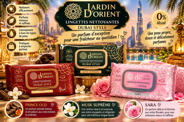 Jardin d’Orient Dubai Style – Lingettes nettoyantes parfumées