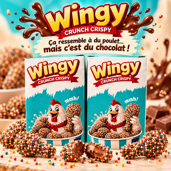 🍫 Wingy Crunch Crispy – Le chocolat surprenant ! 🐔
