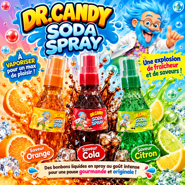 🍭 Dr. Candy Soda Spray – Le bonbon liquide à vaporiser ! 💦