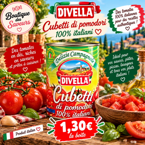 🍅 Divella – Cubetti di Pomodori 100 % italiens