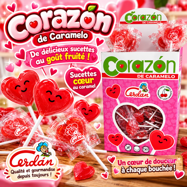 ❤️ Corazón de Caramelo – Les sucettes en forme de cœur, pleines de douceur ! 🍭💖