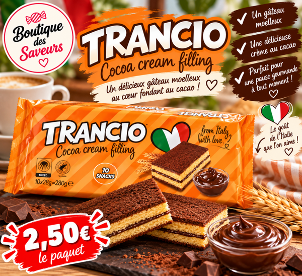 🇮🇹 Trancio – Gâteau moelleux fourré à la crème de cacao 🍫