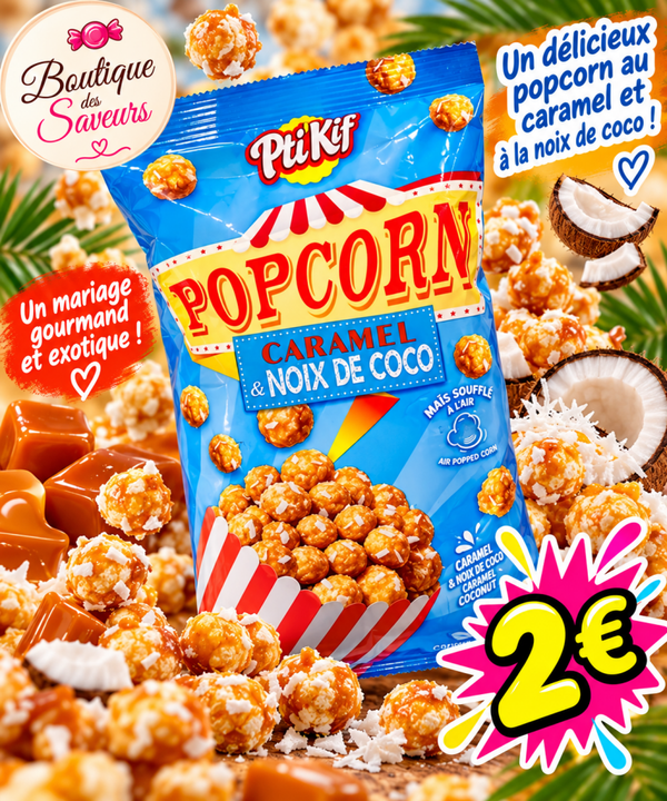 🍿 Popcorn PtiKif Caramel & Noix de Coco