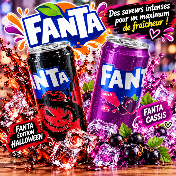 Fanta Édition Halloween & Fanta Cassis – Canettes originales