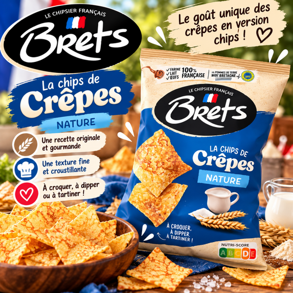 🇫🇷 Brets Chips de Crêpes Nature – Le croustillant original ! 😋
