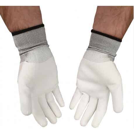 Handschoenen polyamide gecoate palm wit mt.11