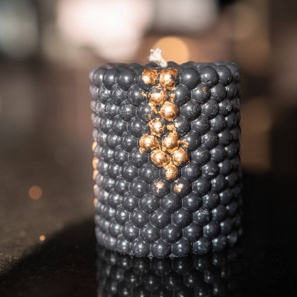 Luxe bolletjes kaars (zwart)