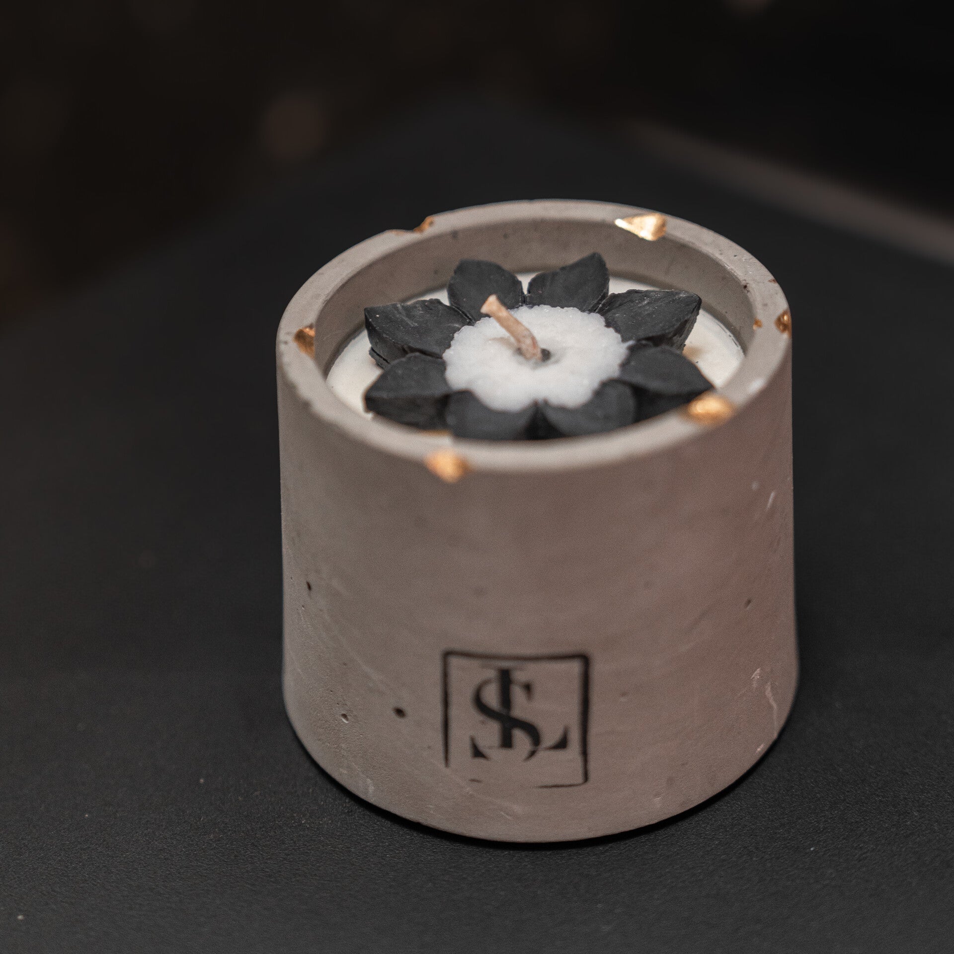 Betonnen pot (zwart)