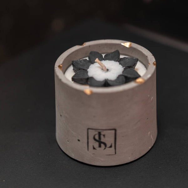 Betonnen pot (zwart)